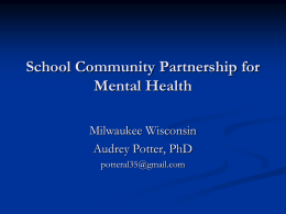 School Community Partnership for Mental Health