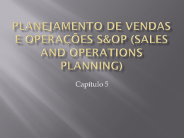 Planejamento de vendas e operações s&op (sales and operations