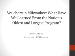 Milwaukee Vouchers - University of Wisconsin Oshkosh