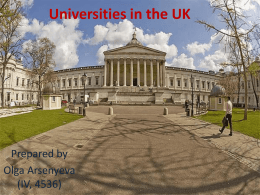 Universities in the UK