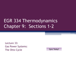 Lecture 33: Otto Cycle