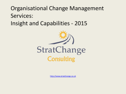 StratChange Consulting OCM Change Services 2015