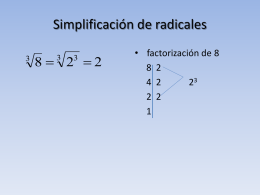 Simplificación de radicales