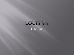 Louis VII - IB DP History Medieval Option