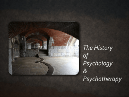 History of Psychotherapy - Brad Benziger Counseling .com