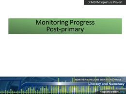 Monitoring and Evaluation
