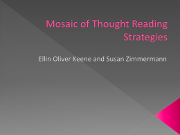 Mosaic of Thought Reading Strategies