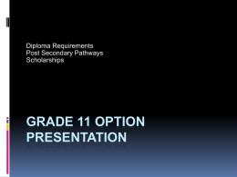 Grade 11 option presentation