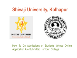 Form submission & Confirm Admission Process