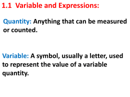 1_1 Variables and Expressions