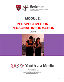 Perspectives on Personal Information &ndash; PPT