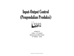 KULIAH 11 - Input-Output Control