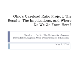 Ohio`s Caseload Ratio Project