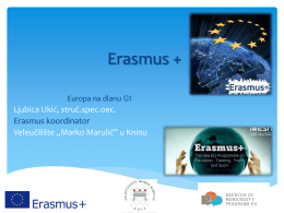 Erasmus+ Prezentacija - Veleučilište "Marko Marulić"