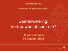 vertrouwen of controle?