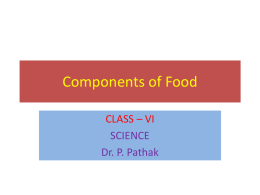 Components of Food - e-CTLT