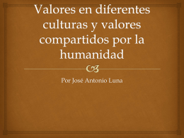 Valores en diferentes culturas y valores