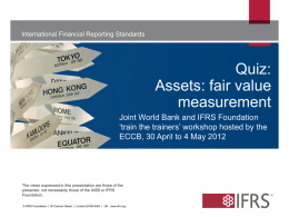 Quiz: Assets: fair value measurement