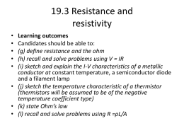 19.3 Resistance and resistivity