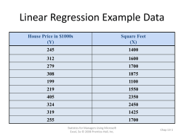 Linear Regression Example Data