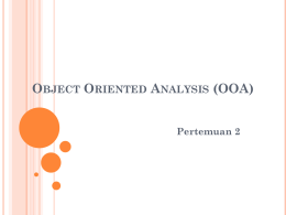 Object Oriented Analysis (OOA)