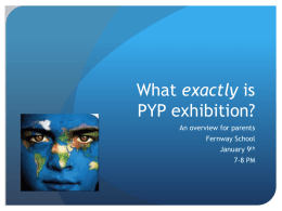 Exhibition PPT for 4th grade parents
