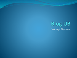 Blog UB - Wempi Naviera Official Blog