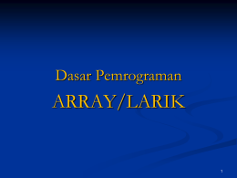 2. ARRAY (LARIK)
