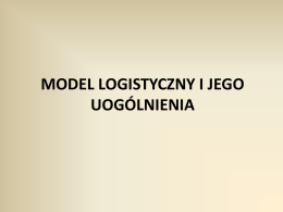 Model logistyczny i jego uogólnienia