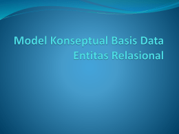 Minggu II Model Konseptual Basis Data