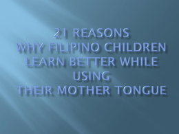 Mother Tongue-Based Multilingual Education