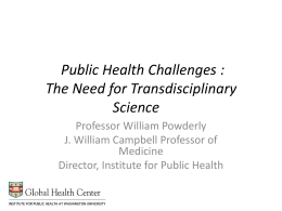 Public Health Challenges &ndash; McDonnell Sciences Academy