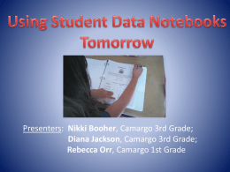 Data Notebook PowerPoint - Montgomery County Schools