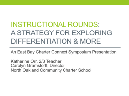 Instructional Rounds - East Bay Charter Connect