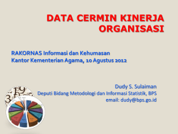 Data Cermin Kinerja Organisasi - Kementerian Agama Provinsi