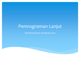 PemrogramanLanjut - E-Learning | STMIK AMIKOM Yogyakarta
