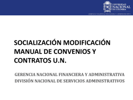 Presentación Modificación Manual de Contratación 2013