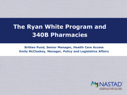 The Ryan White Program and 340B Pharmacies