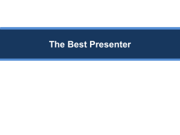 The Best Presenter