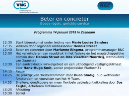 Presentatie Beter en concreter over collegeprogramma`s
