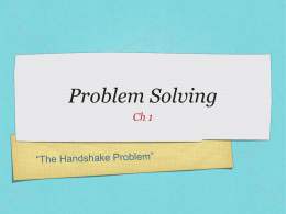 Ch 1 - Handshake Problem