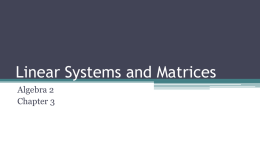 03 Linear Systems and Matrices