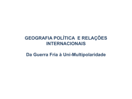 Apresentação Curso Pós - Geografia Política e Geopolítica