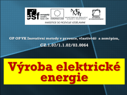 VY_12_Z8EX_4, Výroba elektrické energie