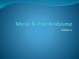 Mesir & Pan Arabisme