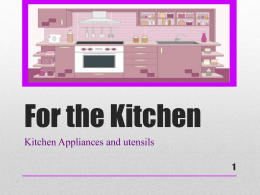 For the Kitchen PowerPoint Presentation