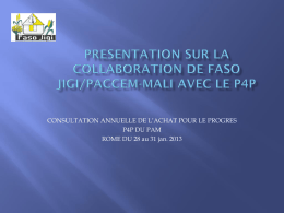 presentation sur la collaboration de faso jigi/paccem-mali