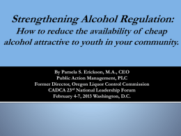 Strengthening Alcohol Regulation