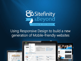 Using Responsive Design to build a new generation of mobile