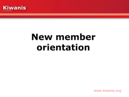 New-member orientation - Kiwanis International